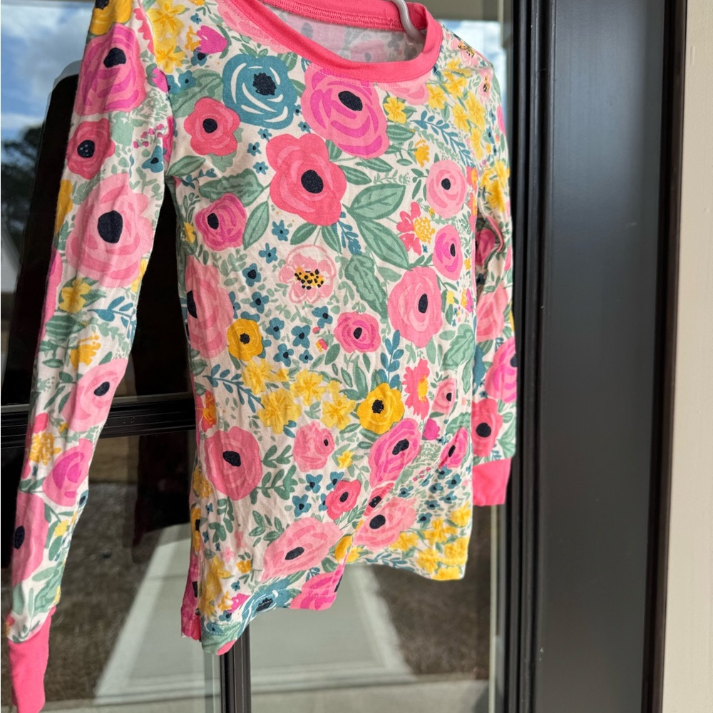 Little Sleepies Floral Kids Pajamas - Pink and Yellow